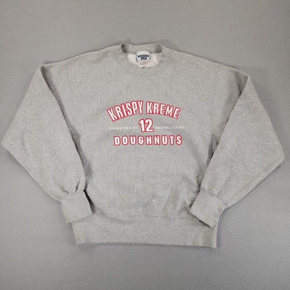 Vintage Lee Crossgrain KRISPY KREME 12 DOUGHNUTS Sweatshirt L Original Galzed